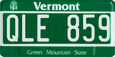 VT license plate QLE859