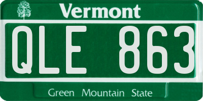 VT license plate QLE863