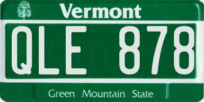 VT license plate QLE878
