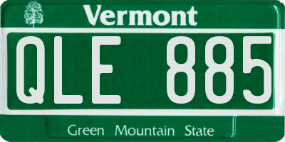 VT license plate QLE885