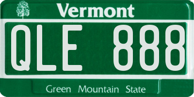VT license plate QLE888