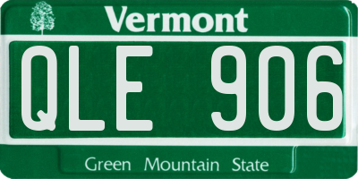 VT license plate QLE906