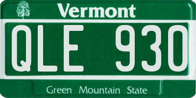 VT license plate QLE930