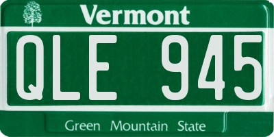 VT license plate QLE945