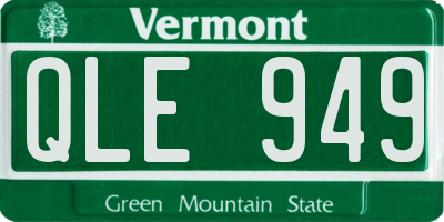VT license plate QLE949