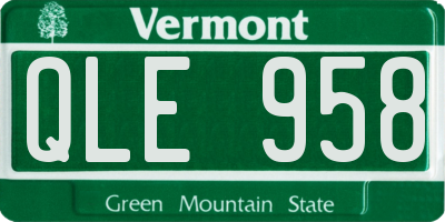 VT license plate QLE958