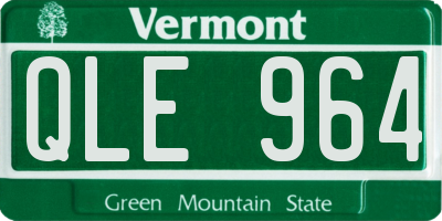 VT license plate QLE964