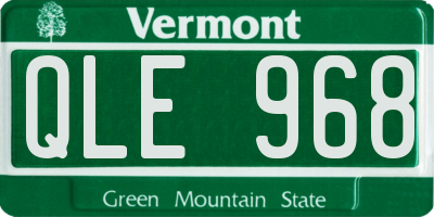 VT license plate QLE968