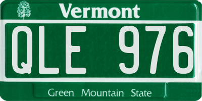 VT license plate QLE976
