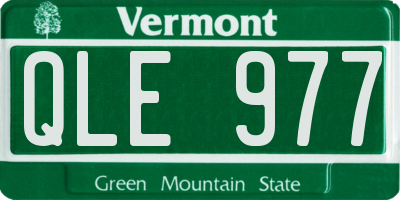 VT license plate QLE977