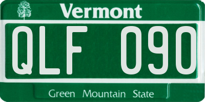 VT license plate QLF090