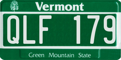 VT license plate QLF179