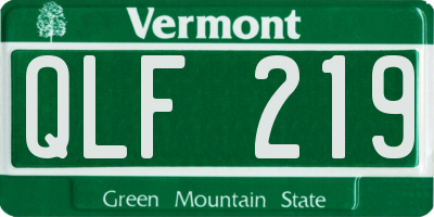 VT license plate QLF219