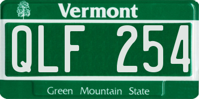 VT license plate QLF254