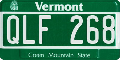 VT license plate QLF268