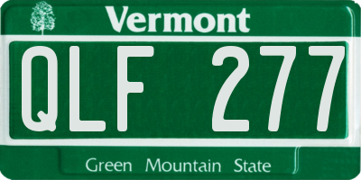 VT license plate QLF277