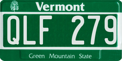 VT license plate QLF279