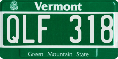 VT license plate QLF318