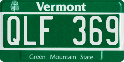 VT license plate QLF369