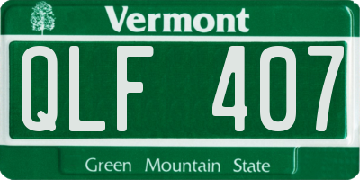 VT license plate QLF407