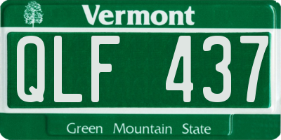 VT license plate QLF437