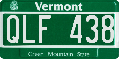 VT license plate QLF438