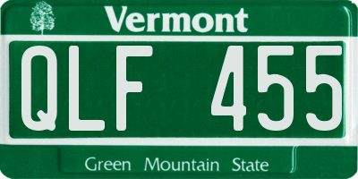 VT license plate QLF455
