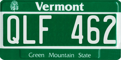 VT license plate QLF462