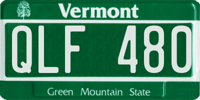 VT license plate QLF480