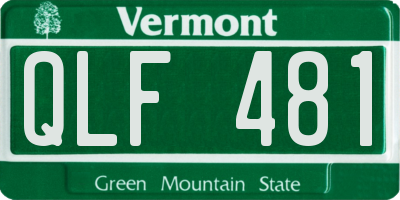 VT license plate QLF481