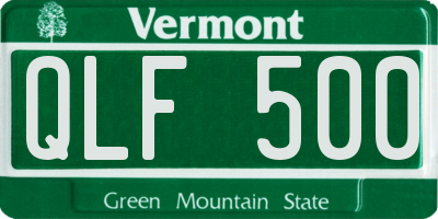 VT license plate QLF500