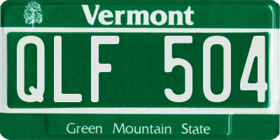 VT license plate QLF504