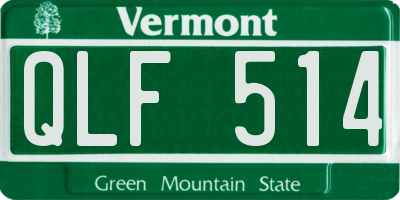VT license plate QLF514