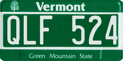 VT license plate QLF524