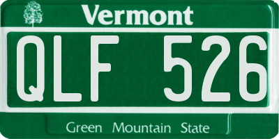 VT license plate QLF526