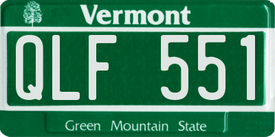 VT license plate QLF551