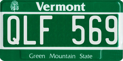 VT license plate QLF569