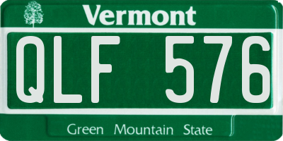 VT license plate QLF576