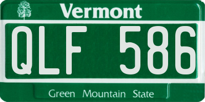 VT license plate QLF586