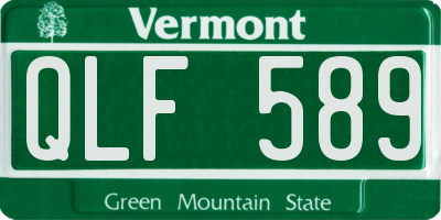 VT license plate QLF589
