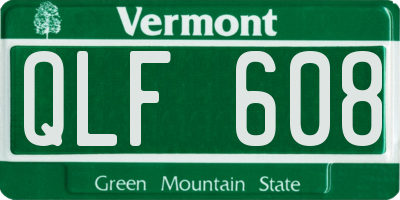 VT license plate QLF608