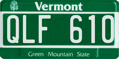 VT license plate QLF610