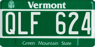 VT license plate QLF624
