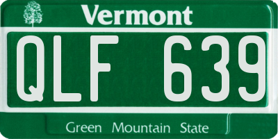 VT license plate QLF639