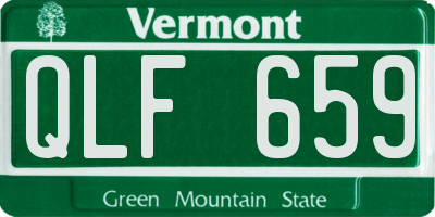 VT license plate QLF659