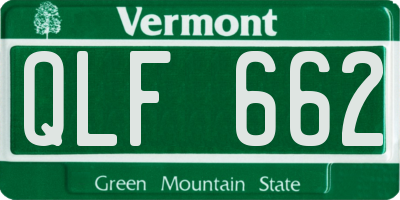 VT license plate QLF662