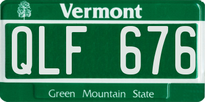 VT license plate QLF676