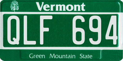 VT license plate QLF694