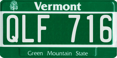 VT license plate QLF716
