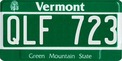 VT license plate QLF723